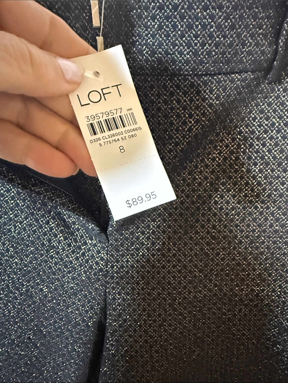 Black Textured Straight-Leg Dress Pants - Picture 3 of 6